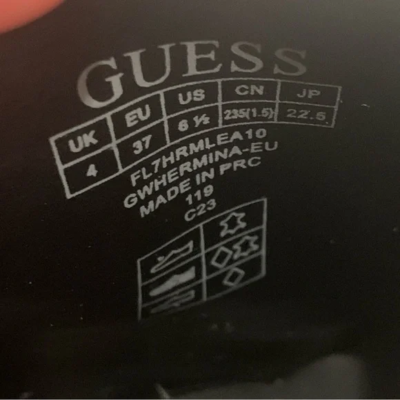 Guess Hermina Black Leather Moto Studded Western Ankle Boots Bootie 6.5 Cowboy - Picture 11 of 12